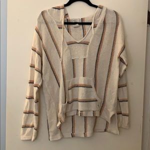 Knitted hooded sweatshirt